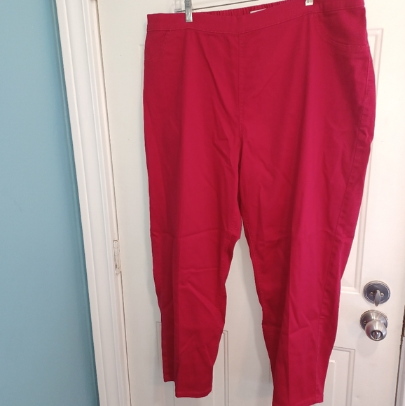 Catherine's Refined Red Pant 2x Elastic Back - Picture 5 of 11